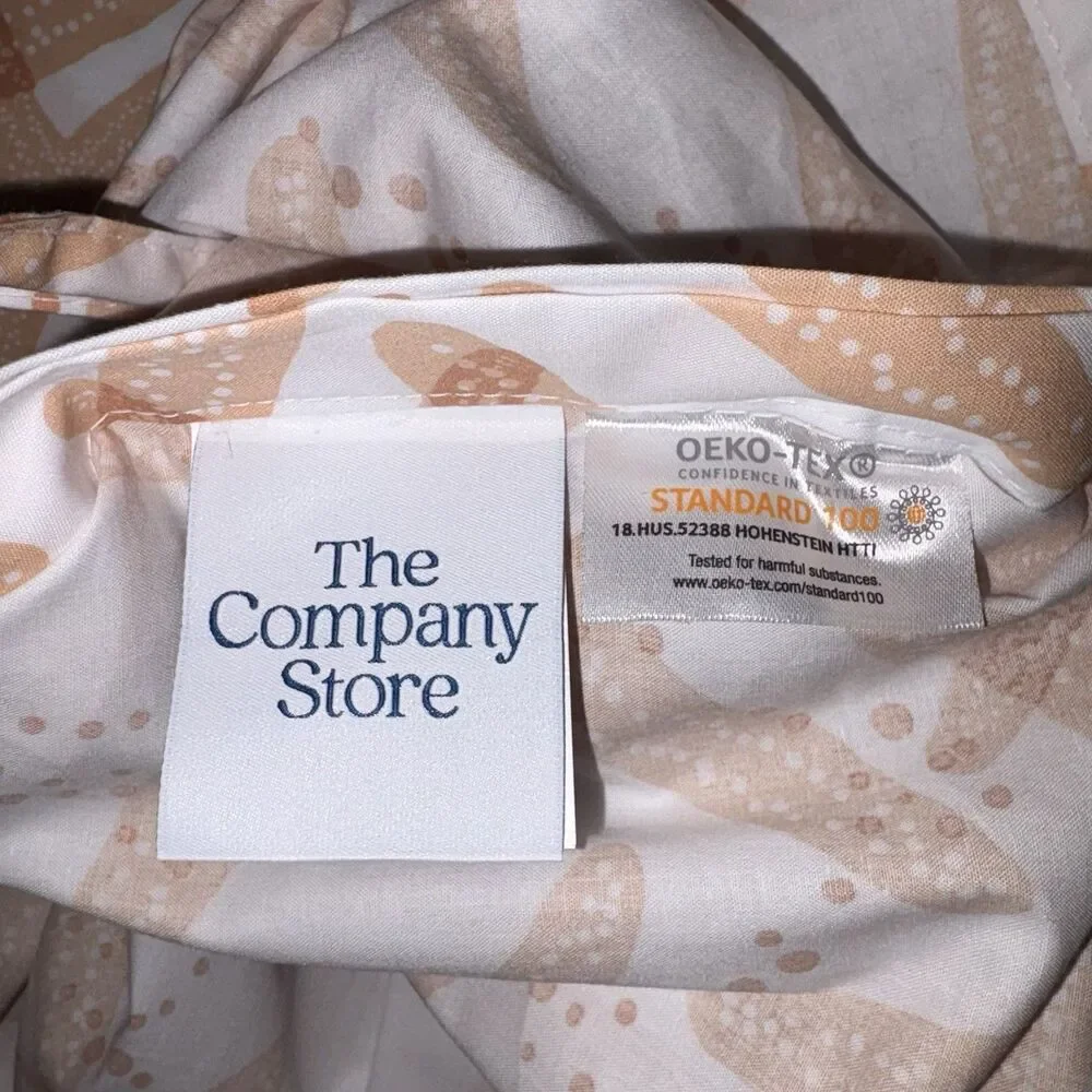 The Company Store Duvet Cover Starfish Print Beachy Lake Shore Size Twin XL NEW